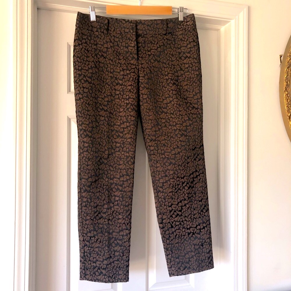 Ann Taylor Structured Cheetah Print Trousers